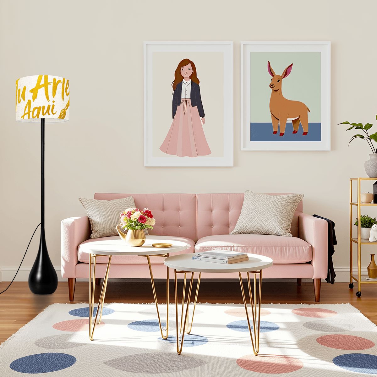 Teardrop Shaped Floor Lamp