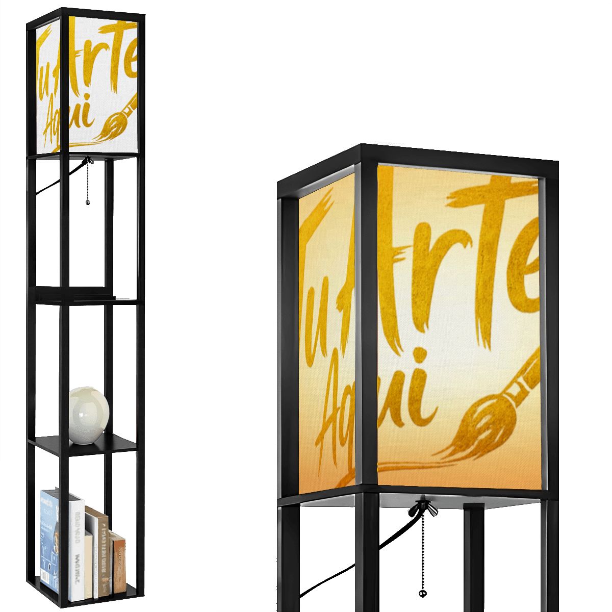 Floor Lamp with Shelves