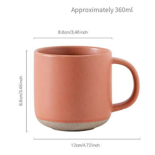 Ceramic Mug Large Capacity Suitable for Home Use Breakfast Water Milk and Coffee—1 Side Print 360ml