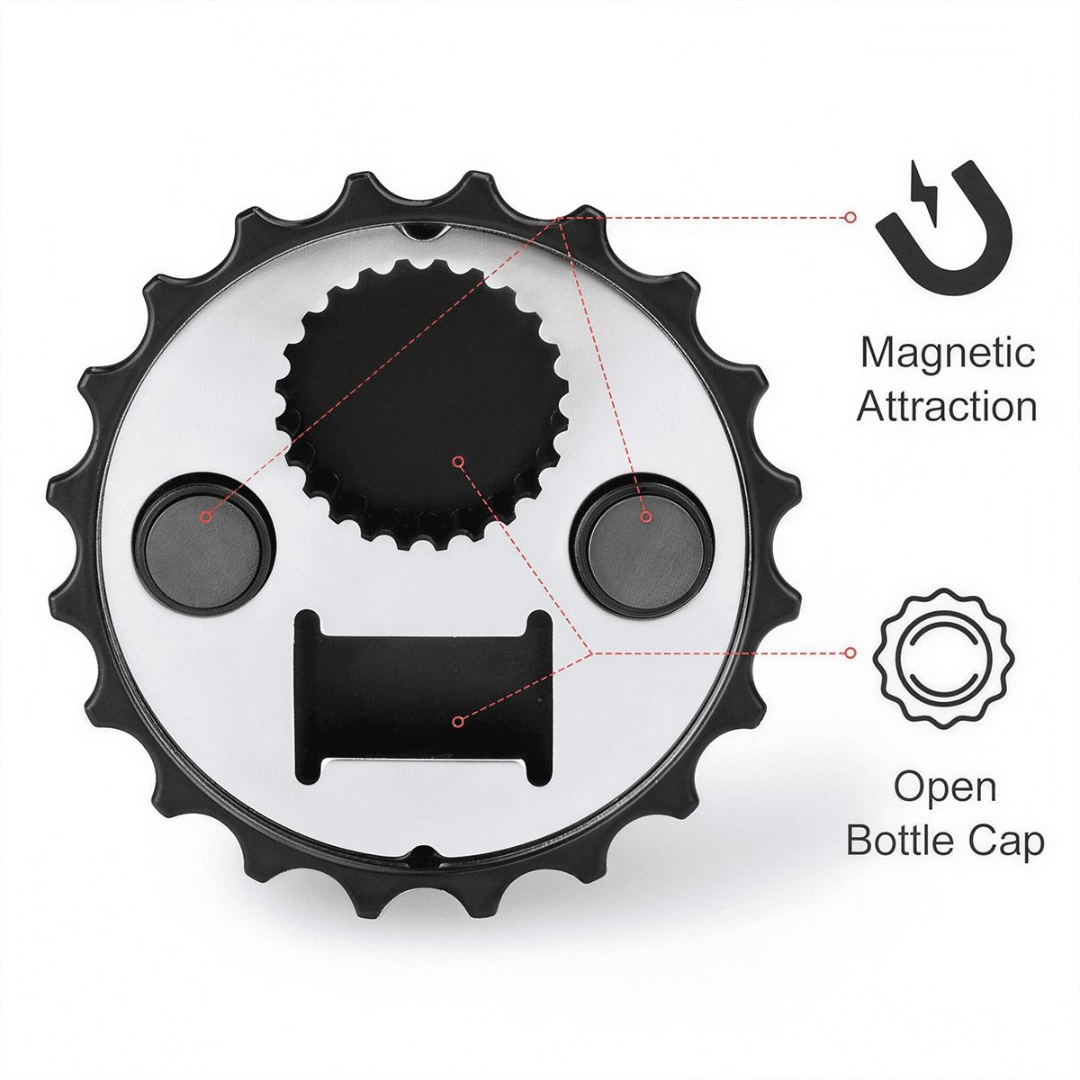 Magnetic Bottle Opener for Fridge Decor