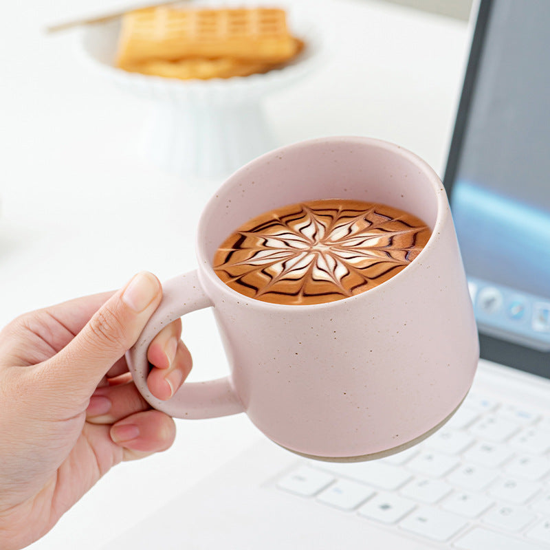 Ceramic Mug Large Capacity Suitable for Home Use Breakfast Water Milk and Coffee—1 Side Print 360ml