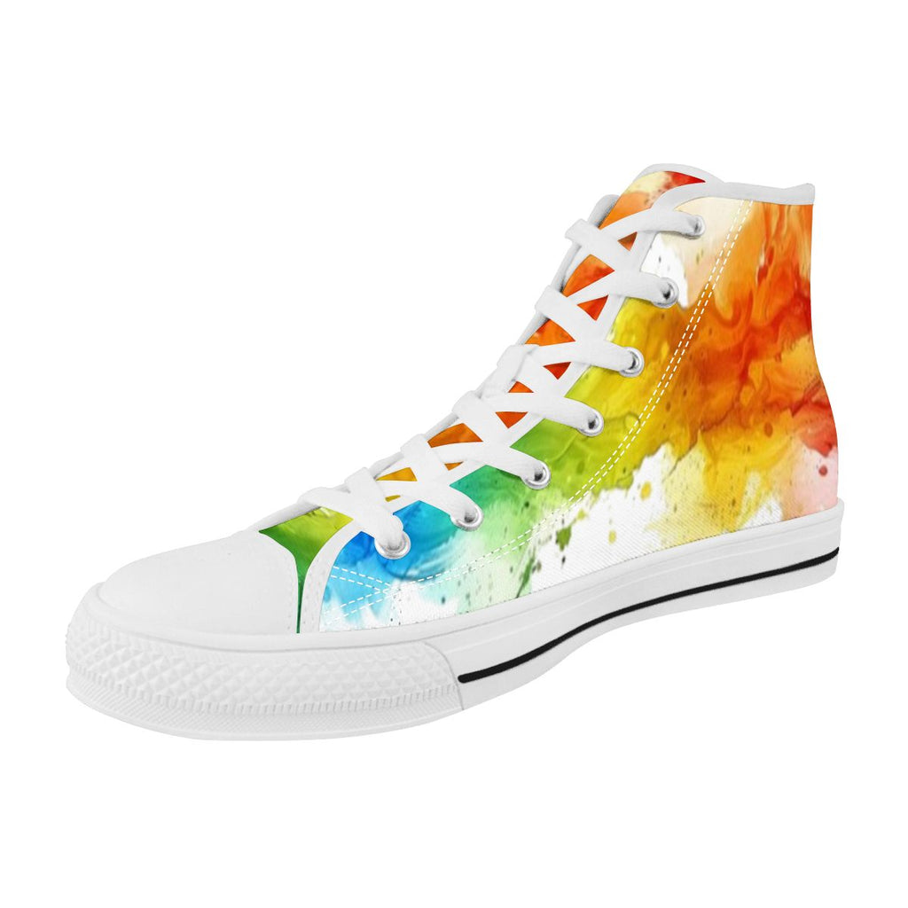 Men's High Top Canvas Shoes (Customized Tongue)