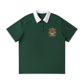 Contrast Collar Raglan Polo Shirt