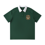 Contrast Collar Raglan Polo Shirt