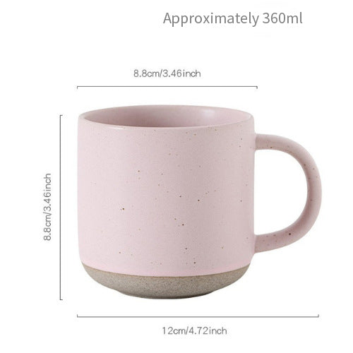 Ceramic Mug Large Capacity Suitable for Home Use Breakfast Water Milk and Coffee—1 Side Print 360ml