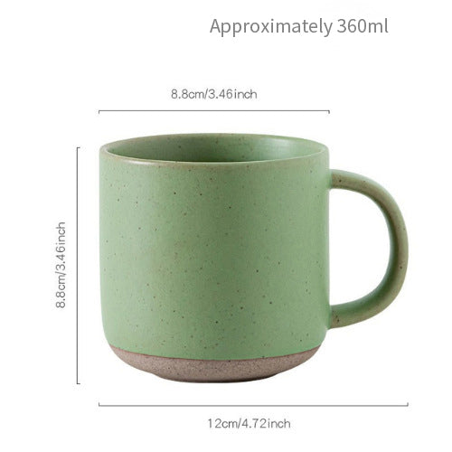 Ceramic Mug Large Capacity Suitable for Home Use Breakfast Water Milk and Coffee—1 Side Print 360ml