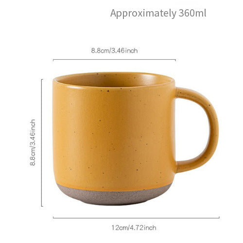 Ceramic Mug Large Capacity Suitable for Home Use Breakfast Water Milk and Coffee—1 Side Print 360ml