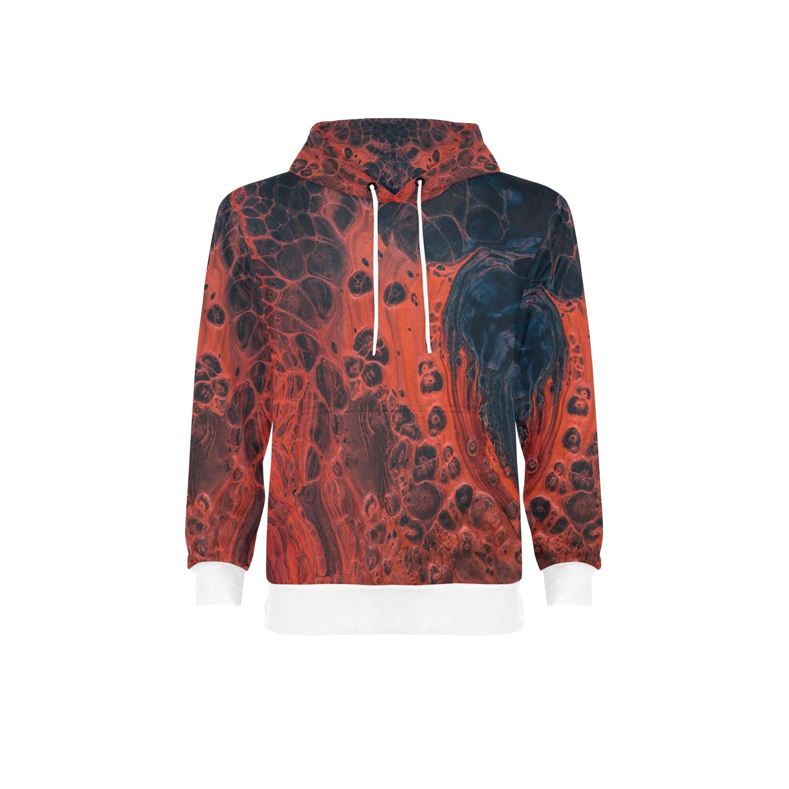 Men's Long Sleeve Fleece Hoodie Volcan
