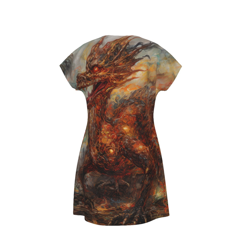 All-Over Print Women's Short Sleeve Dress