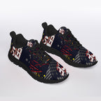 All-Over Print Men's Sports Shoes With Black Sole