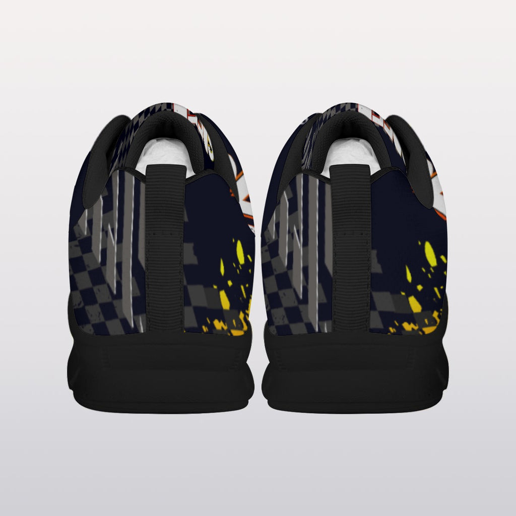 All-Over Print Men's Sports Shoes With Black Sole