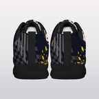 All-Over Print Men's Sports Shoes With Black Sole