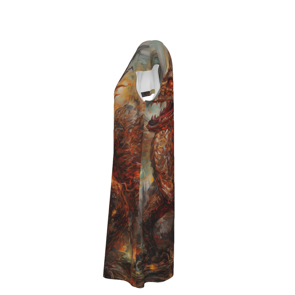 All-Over Print Women's Short Sleeve Dress
