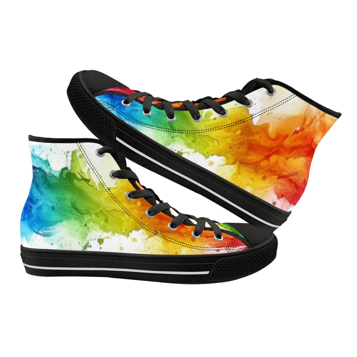 Men's High Top Canvas Shoes (Customized Tongue)