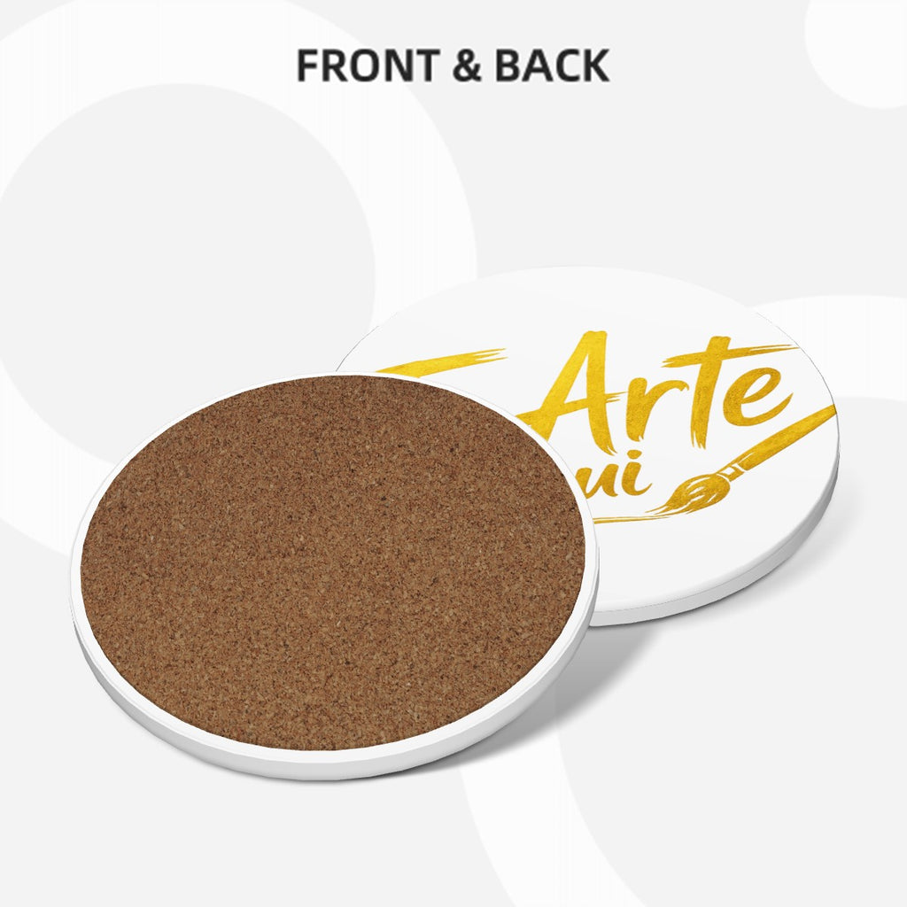 Round Ceramic Coasters Set of 6