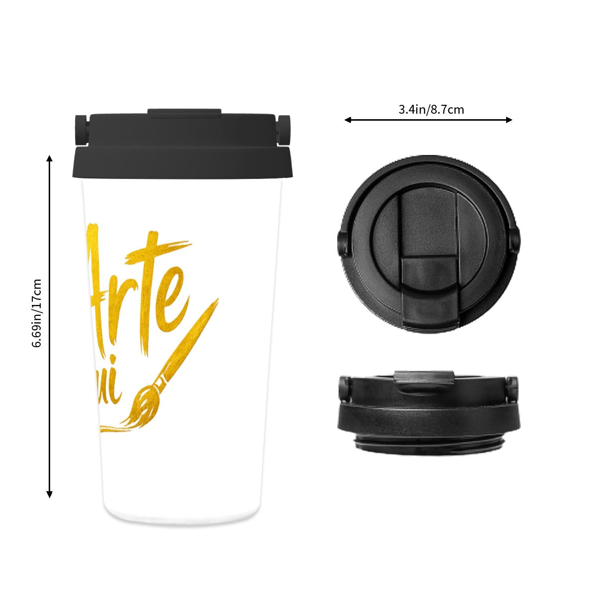Insulated Coffee Mug with Lid Drinkware (17oz)