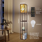 Floor Lamp with Shelves