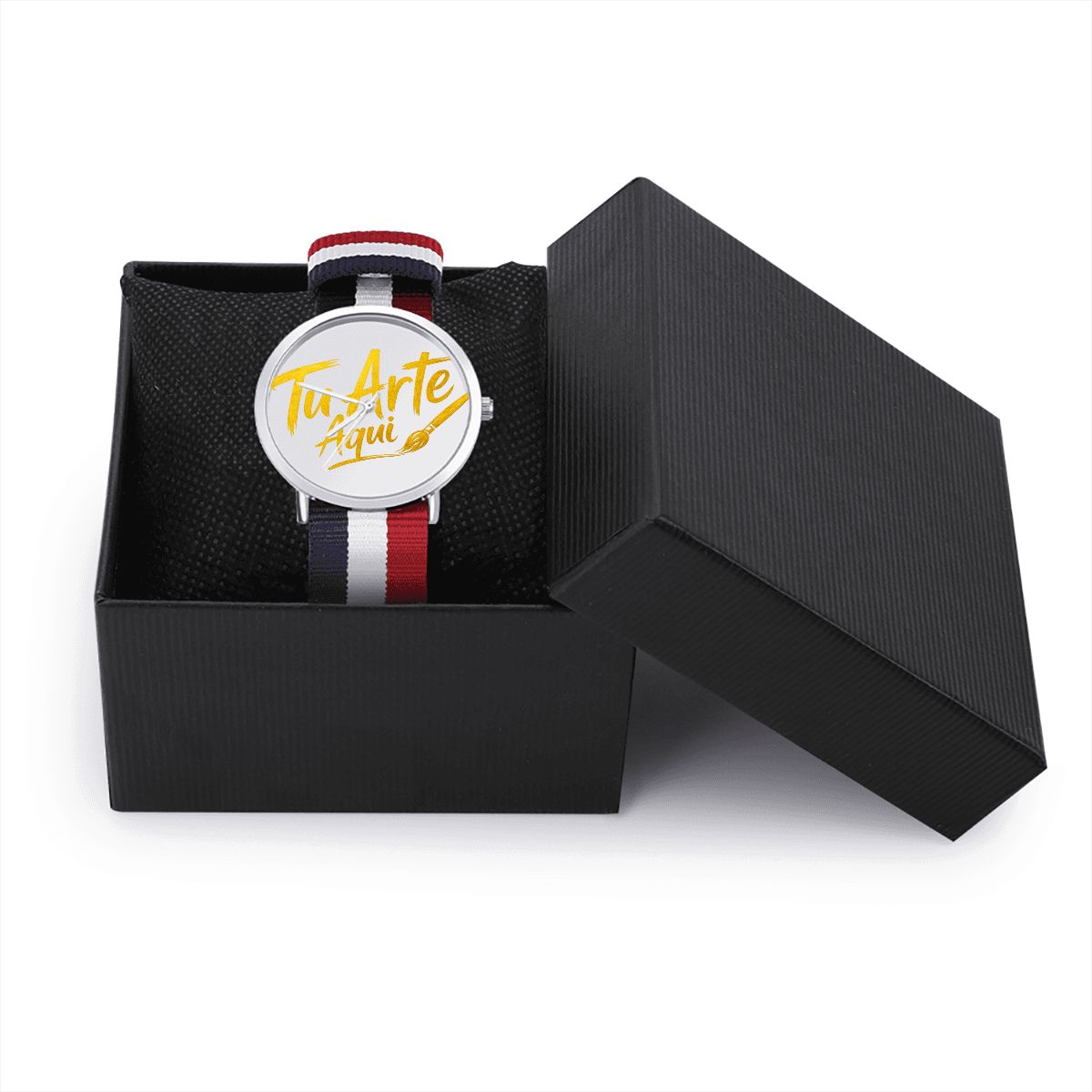 No Scale Watch With Woven Watch Band