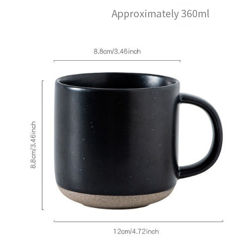 Ceramic Mug Large Capacity Suitable for Home Use Breakfast Water Milk and Coffee—1 Side Print 360ml