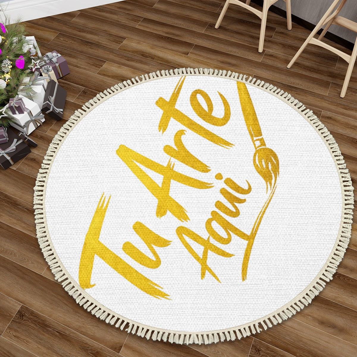 Multiple Sizes Round Area Rug with Tassels