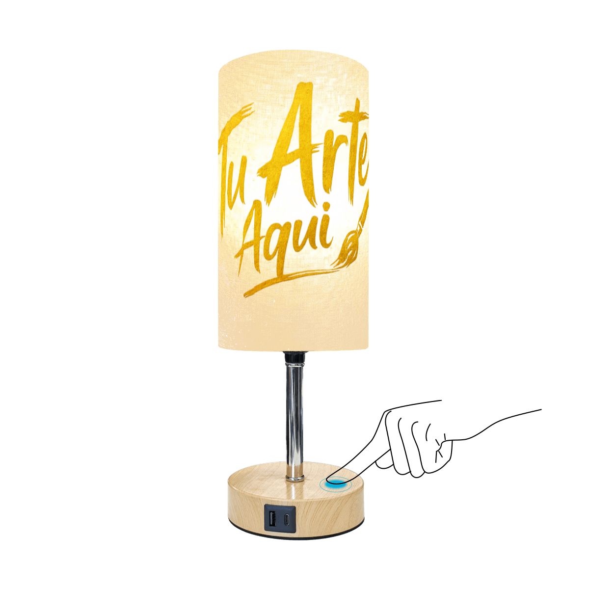 Touch Bedside Table Lamp with USB