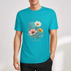New Pure cotton short sleeved T-shirt Front print Multiple colors