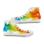 Men's High Top Canvas Shoes (Customized Tongue)