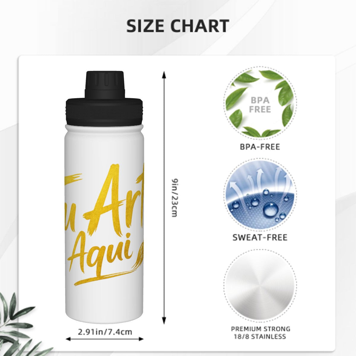 Sports Insulated Water Bottle (18oz)