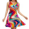 Sleeveless V Neck Dress