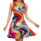 Sleeveless V Neck Dress
