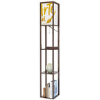 Floor Lamp with Shelves