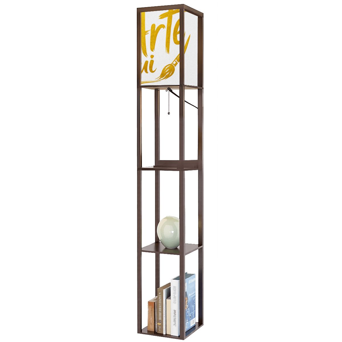 Floor Lamp with Shelves