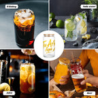 Glass Tumbler with Straw  Bamboo Lid  (16oz)