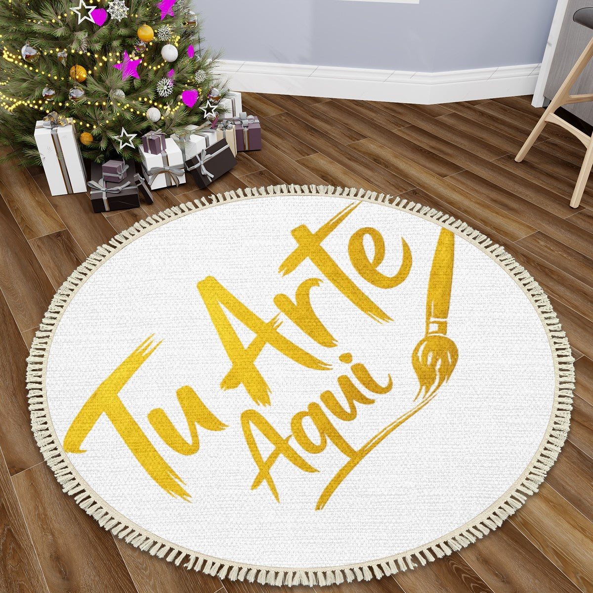 Multiple Sizes Round Area Rug with Tassels