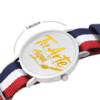 No Scale Watch With Woven Watch Band