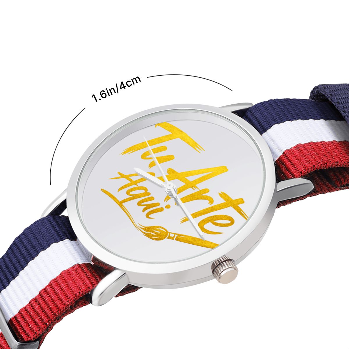 No Scale Watch With Woven Watch Band