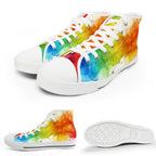 Men's High Top Canvas Shoes (Customized Tongue)