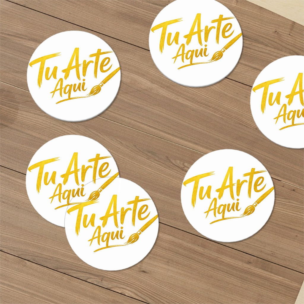 Round Ceramic Coasters Set of 6