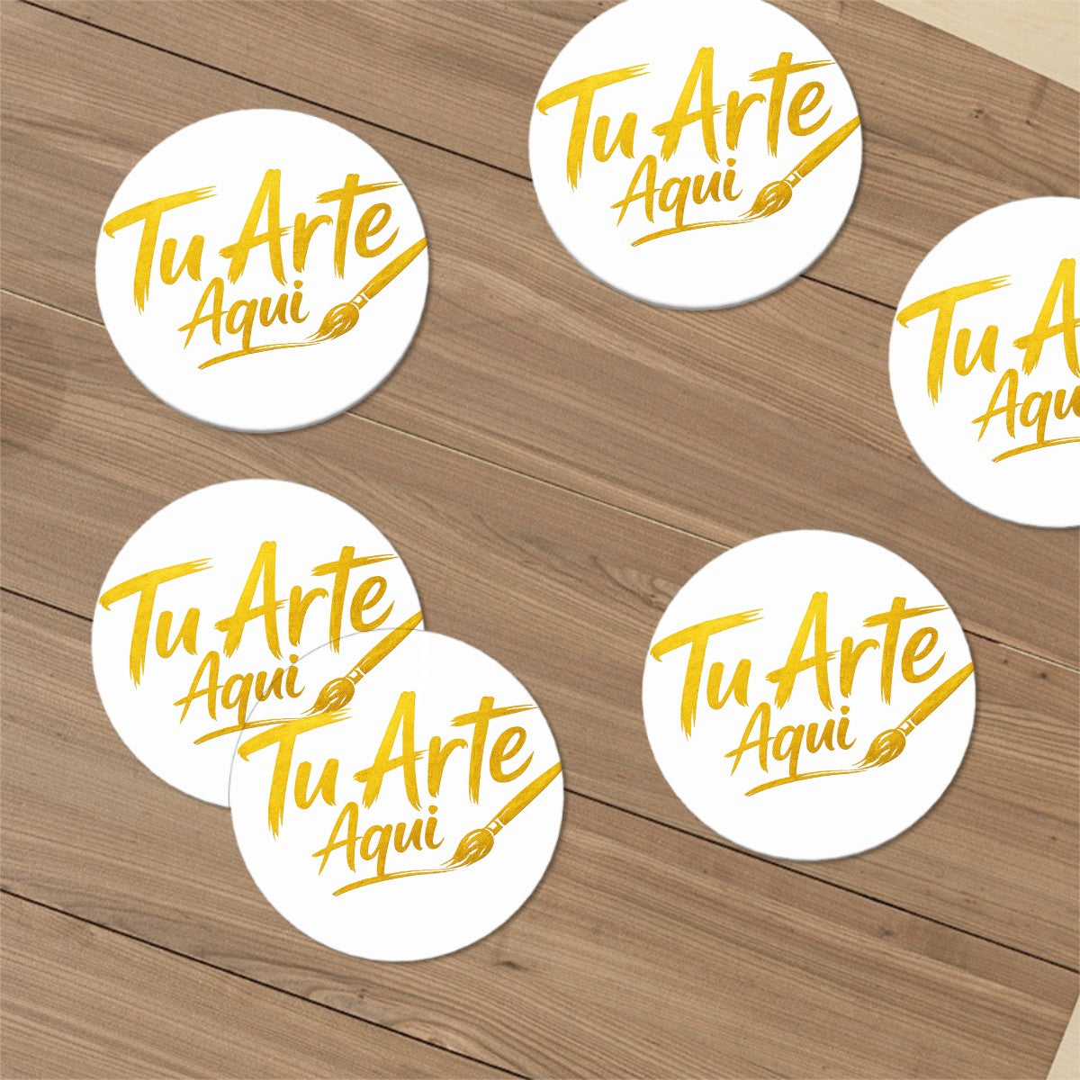 Round Ceramic Coasters Set of 6