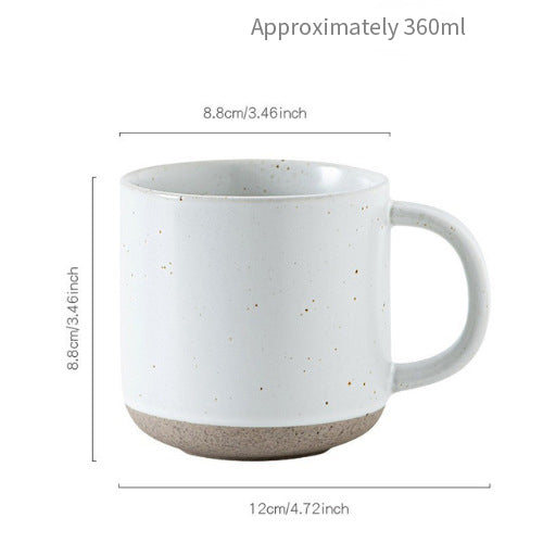 Ceramic Mug Large Capacity Suitable for Home Use Breakfast Water Milk and Coffee—1 Side Print 360ml