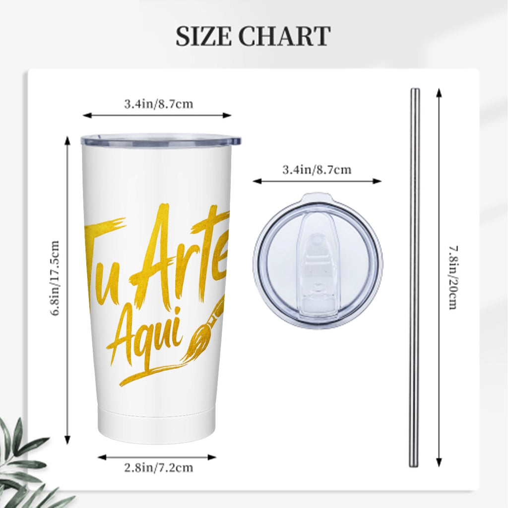 Stainless Steel Insulated Tumblers with Lid  Straw (20oz)