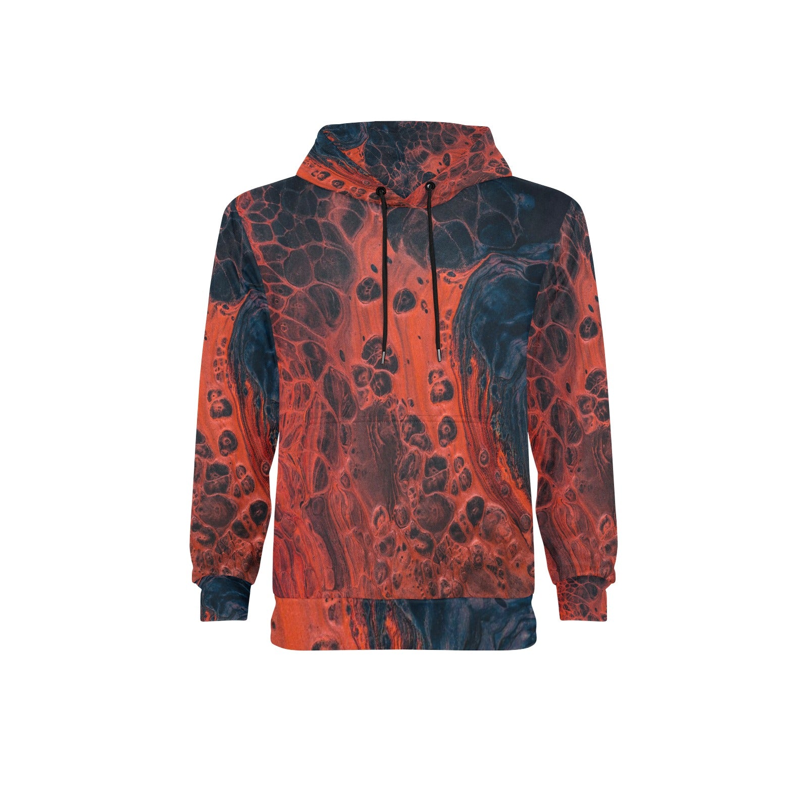 Men's Long Sleeve Fleece Hoodie Volcan