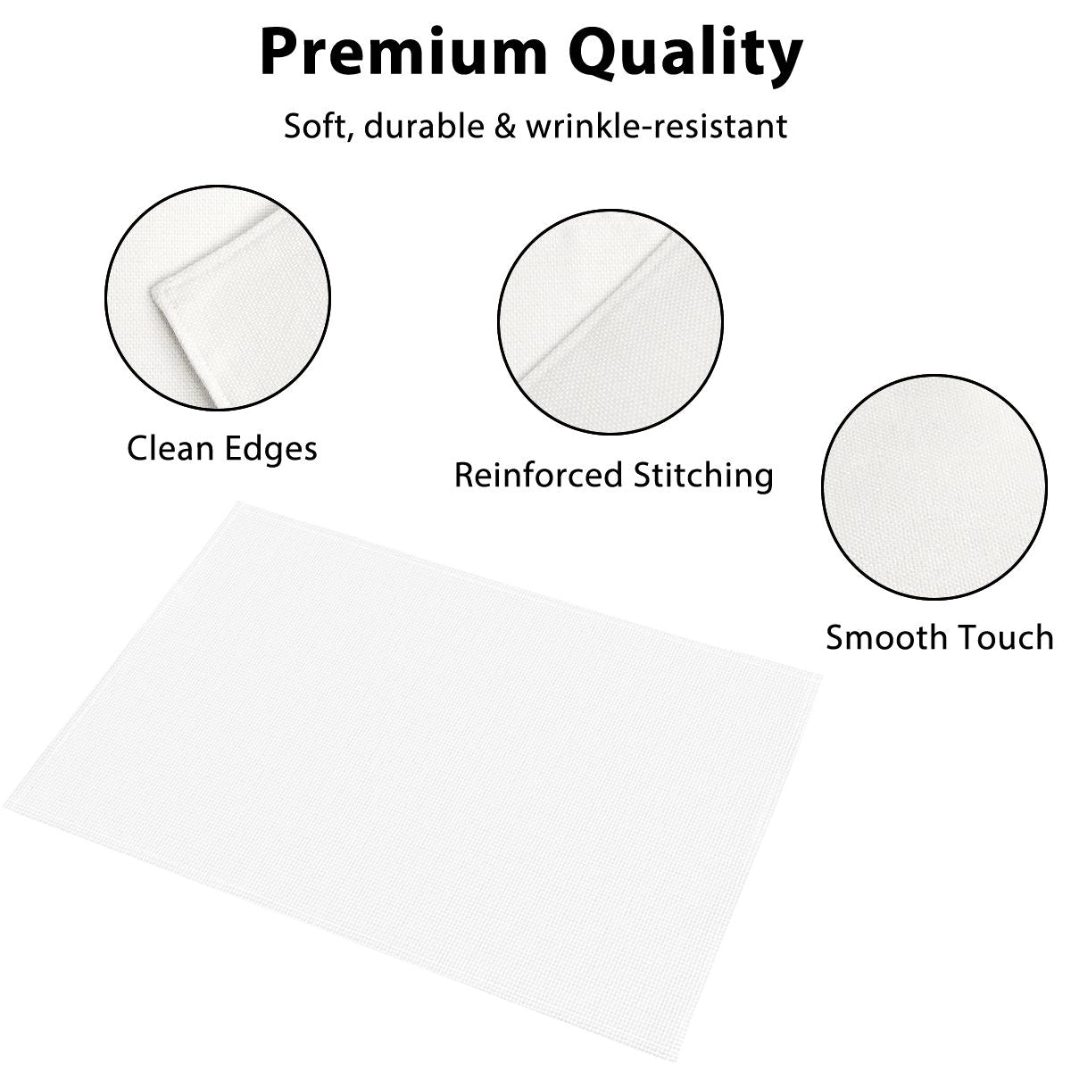 Faux Linen Placemats Set of 4