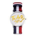 No Scale Watch With Woven Watch Band