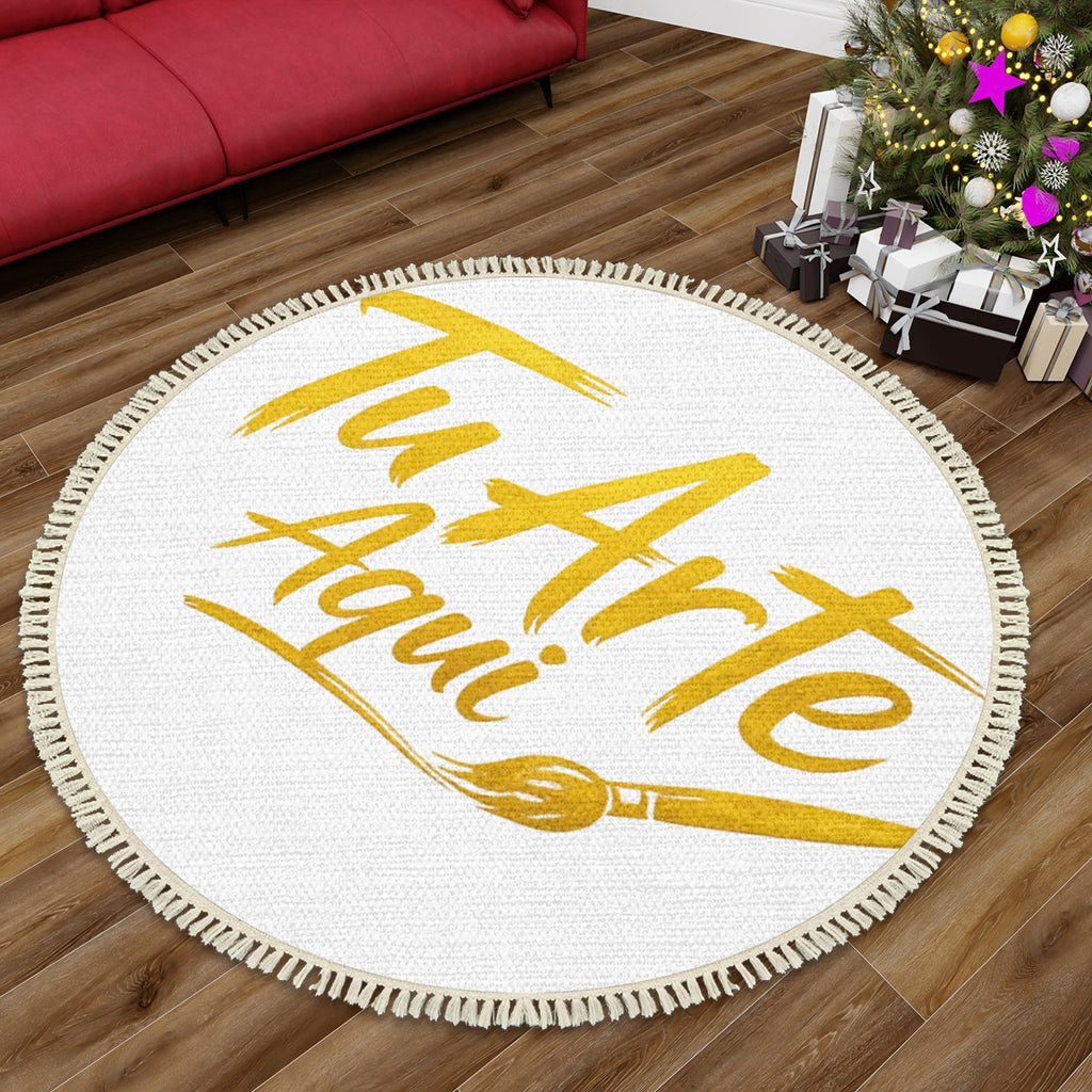 Multiple Sizes Round Area Rug with Tassels