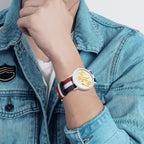 No Scale Watch With Woven Watch Band