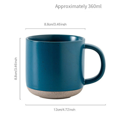 Ceramic Mug Large Capacity Suitable for Home Use Breakfast Water Milk and Coffee—1 Side Print 360ml
