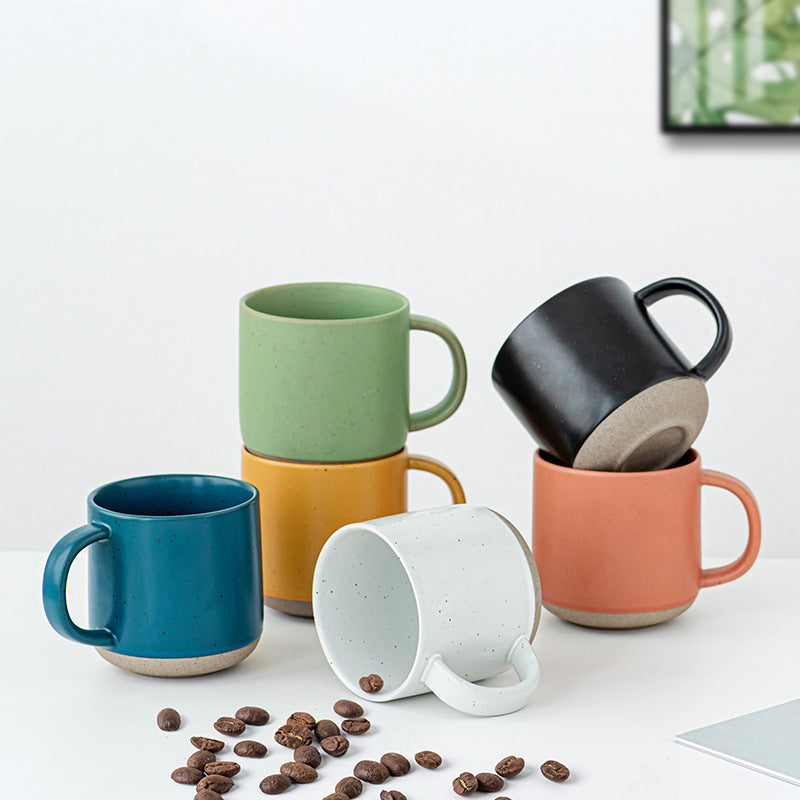 Ceramic Mug Large Capacity Suitable for Home Use Breakfast Water Milk and Coffee—1 Side Print 360ml
