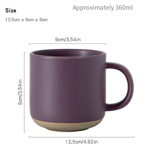 Ceramic Mug Large Capacity Suitable for Home Use Breakfast Water Milk and Coffee—1 Side Print 360ml