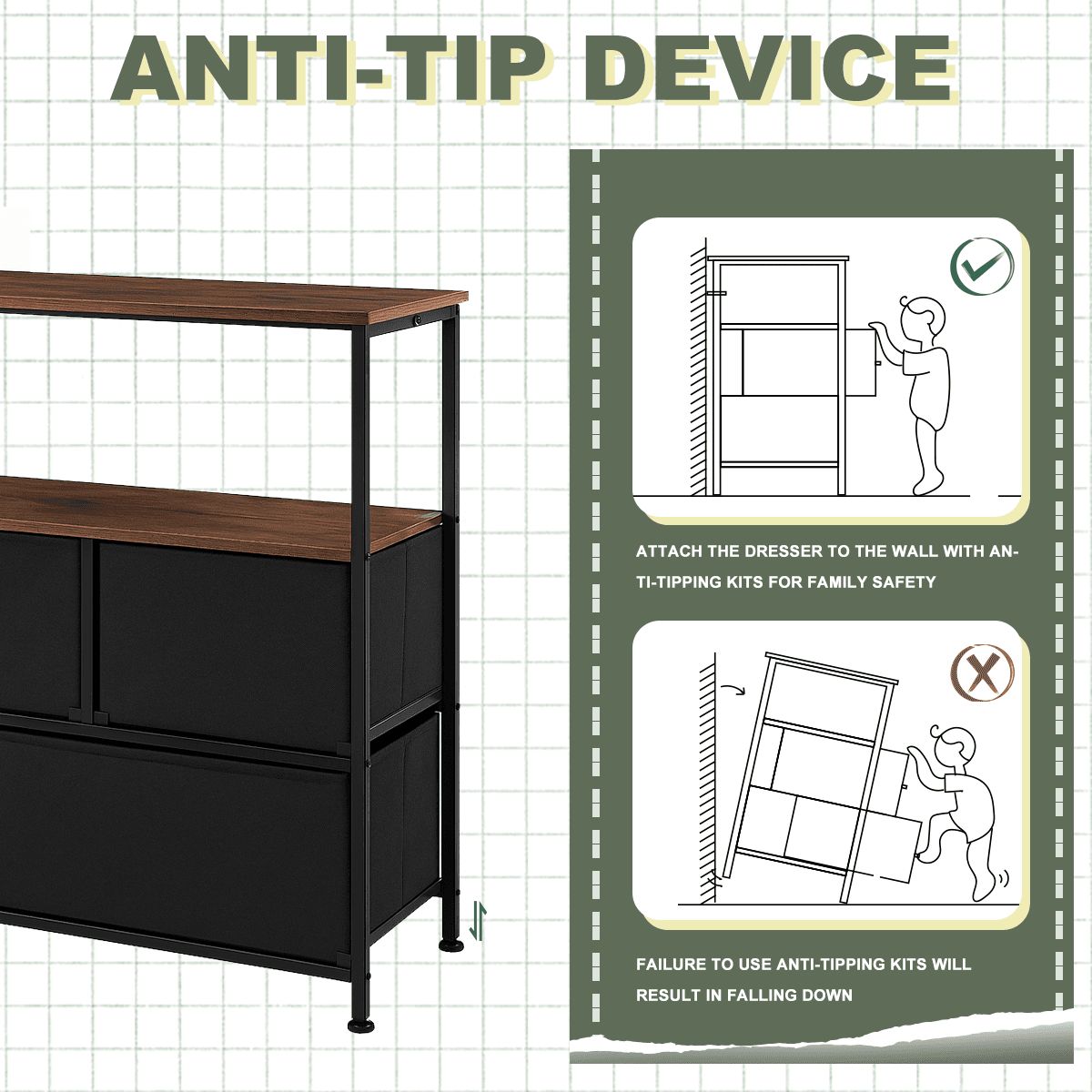 5Drawer TV Stand Dresser